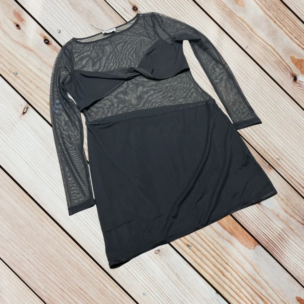 NWT Princess Polly size 10  black Insatiable Mesh Mini Dress